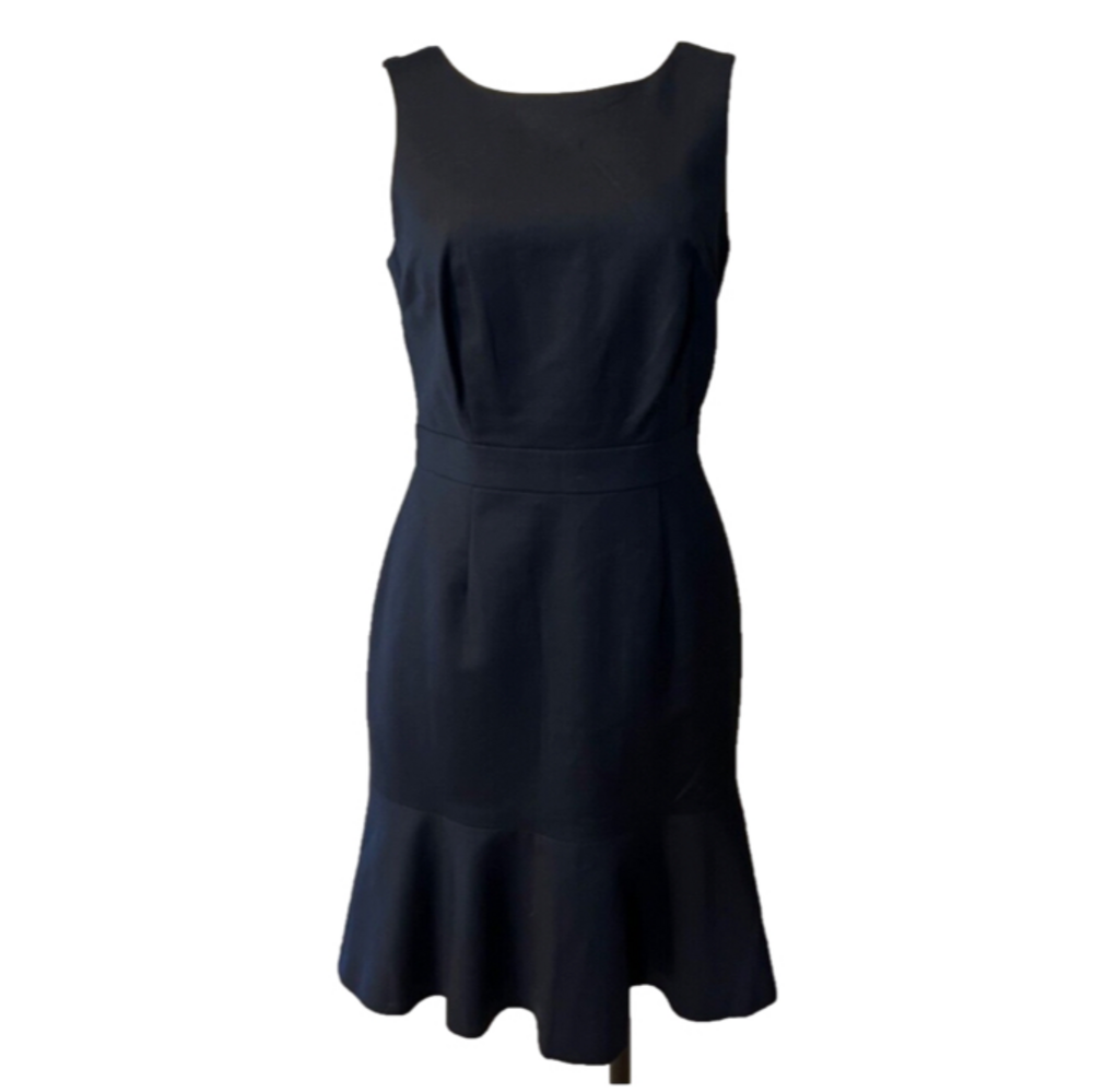 Banana Republic Dress 6 Navy Blue Stretch Cotton Career Church NEW NWT $140